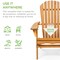 Best Choice Products Folding Adirondack Chair Outdoor, Wooden Accent Lounge Furniture w/ 350lb Capacity